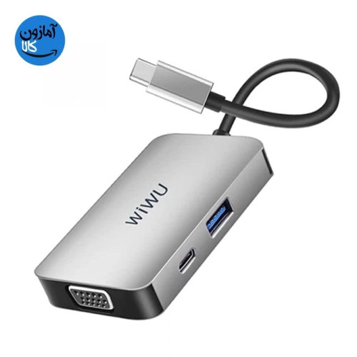 هاب 5 پورت تایپی سی برندWIWU مدل A513H