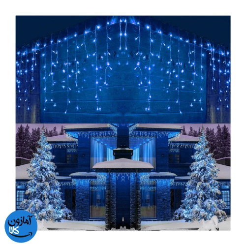 ریسه آویز نور آبی با 300 LED